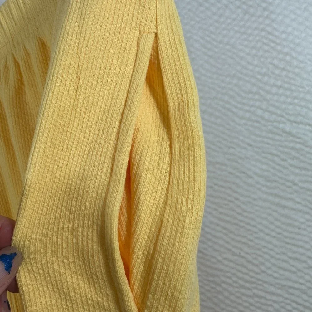 Draper's & Damon's Stretch ribbed Yellow pull on Pants side seam pockets - Picture 3 of 5